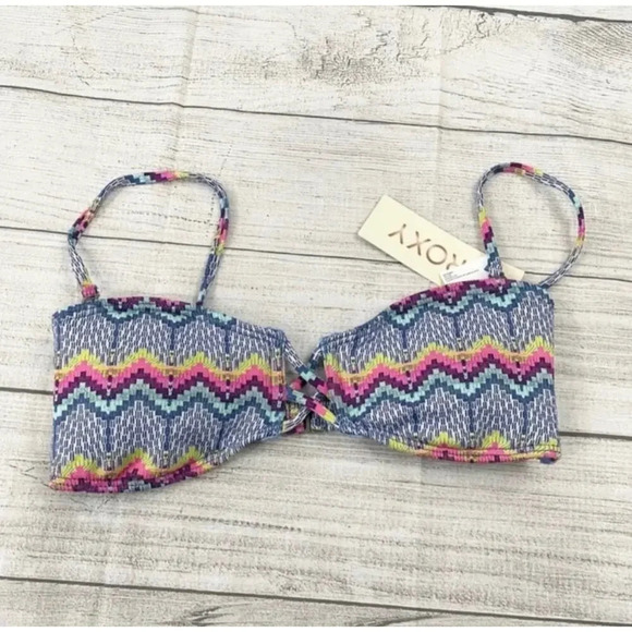 ROXY NWT Sunset Bandeau Bikini Top - Picture 5 of 6